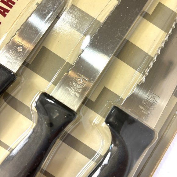 Vtg Steeledge Stainless Steel 3 pc knife Set NWT - Picture 2 of 7